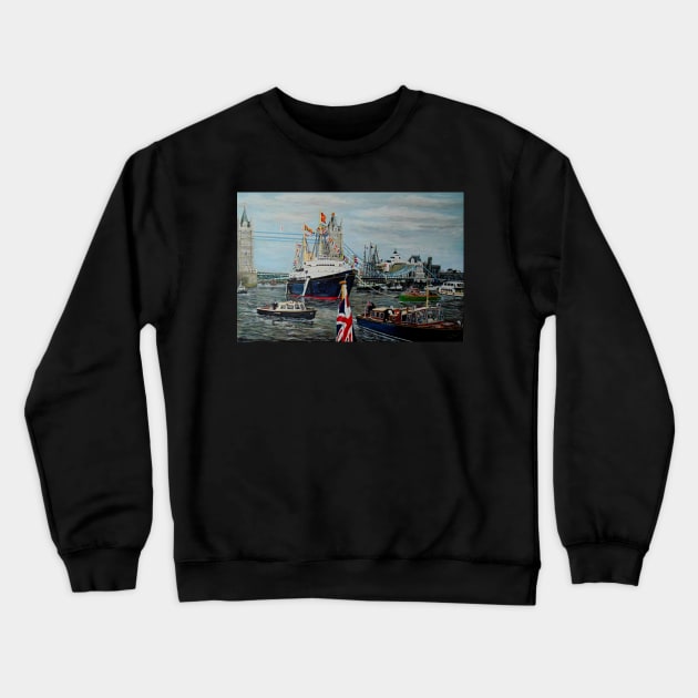 BRITANNIA IN LONDON FOR THE SILVER JUBILEE 1977 Crewneck Sweatshirt by MackenzieTar